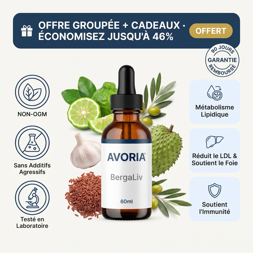 AVORIA™ BergaLiv — Formule Liquide Foie & Métabolisme